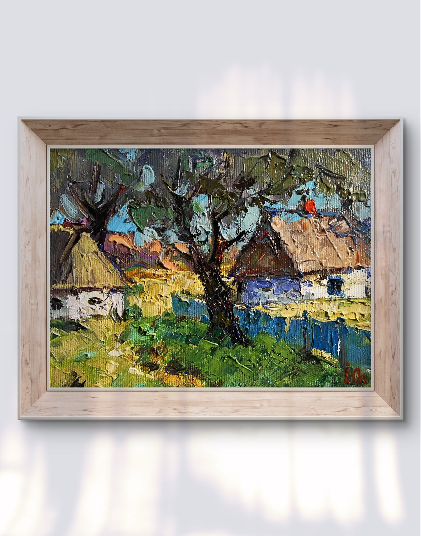 Oil painting Country summer morning by Oleksiy Ivanyuk village scene