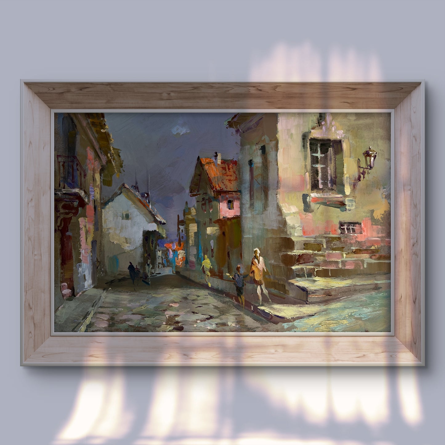 Oil painting Walking along the city street by Yuriy Suprunchuk