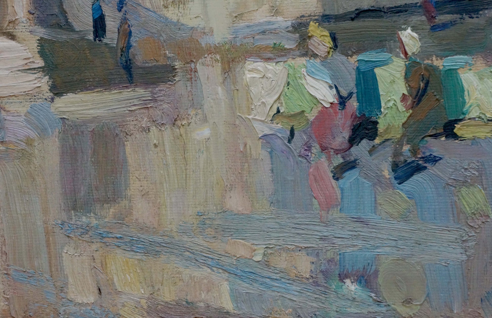 Oil painting Landscape Square Dulfan Lucien Veniaminovich abstract textured earth tones