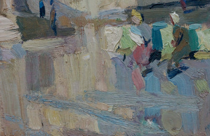 Oil painting Landscape Square Dulfan Lucien Veniaminovich abstract textured earth tones
