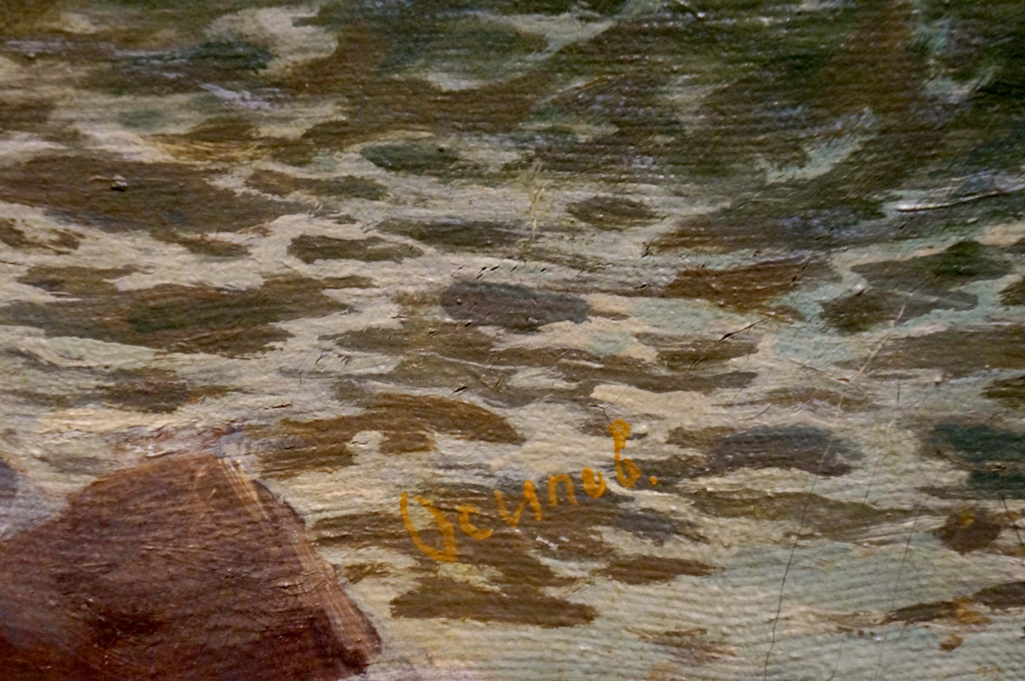 Oil painting Sea shore Osipov A. N. with earthy textured brushstrokes