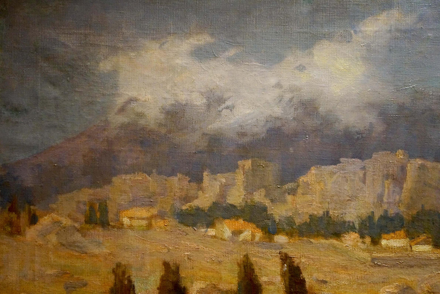 Oil painting Natural wonder by Nevkritiy Denis Nikiforovich: sunlit ancient cityscape