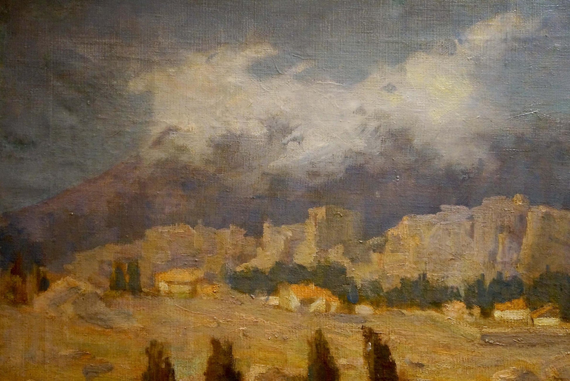 Oil painting Natural wonder by Nevkritiy Denis Nikiforovich: sunlit ancient cityscape