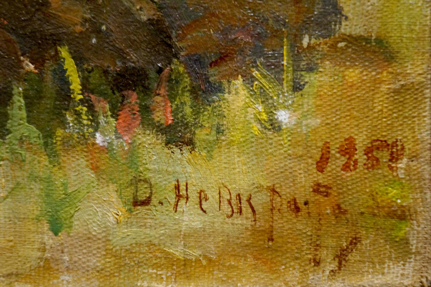 Signature d. on back of Oil painting Natural wonder by Nevkritiy Denis Nikiforovich