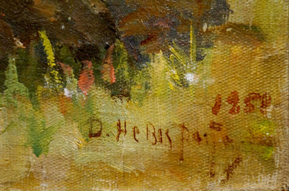 Signature d. on back of Oil painting Natural wonder by Nevkritiy Denis Nikiforovich