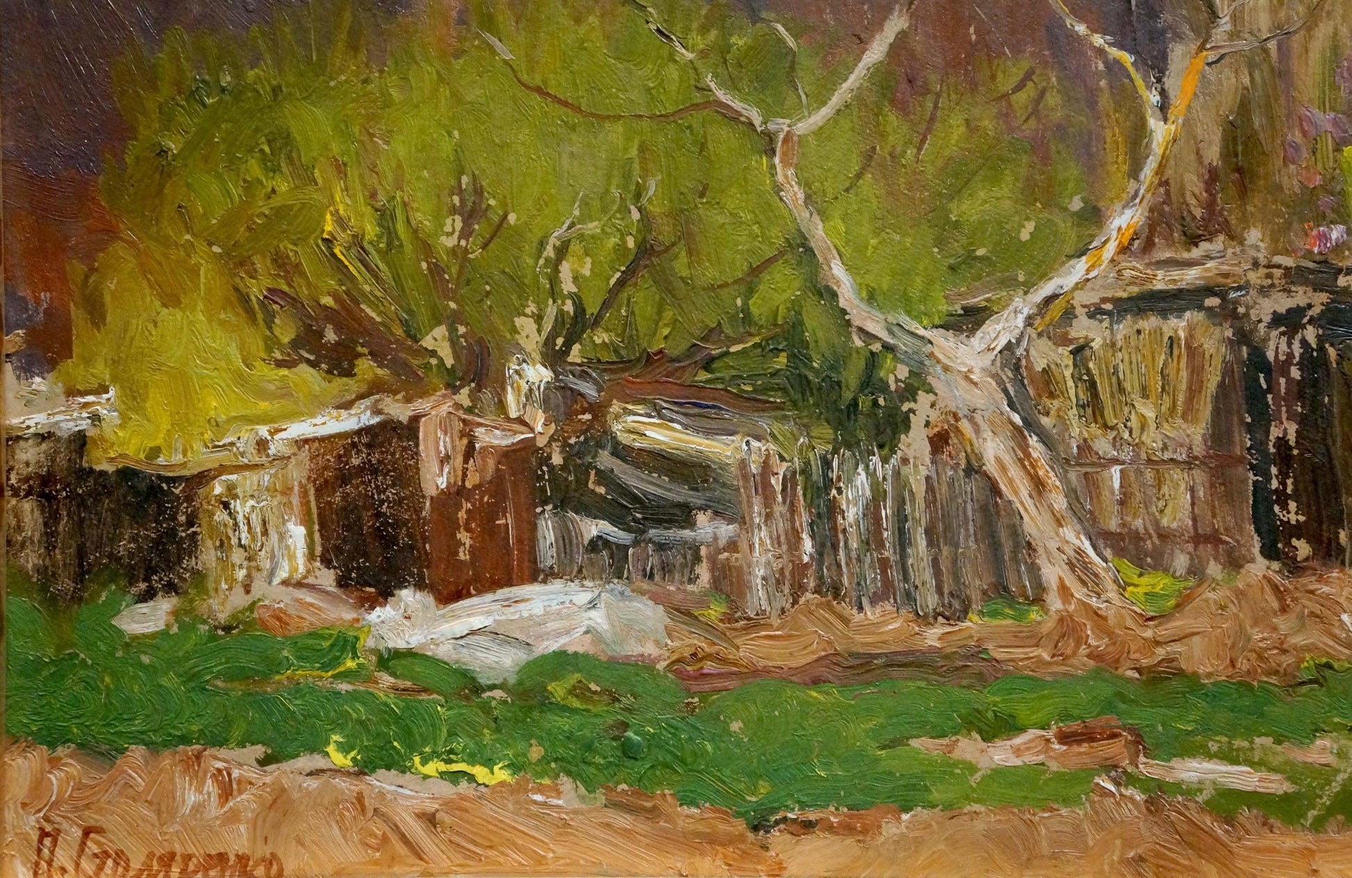 Oil painting of autumn landscape by Stolyarenko Petr Kuzmich