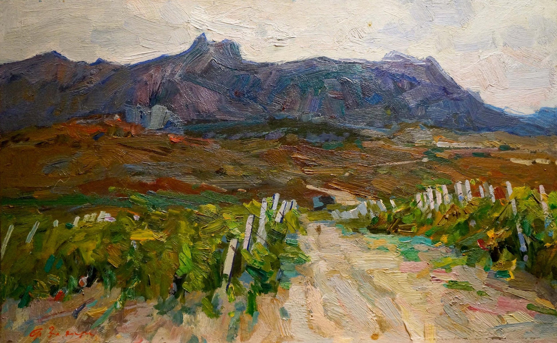 Oil painting In the vineyards by Zakharov Fedor Zakharovich