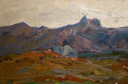 Oil painting In the vineyards by Zakharov Fedor Zakharovich, rugged mountains
