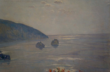 Sulimenko Petr Stepanovich oil painting of serene Greek coastal landscape