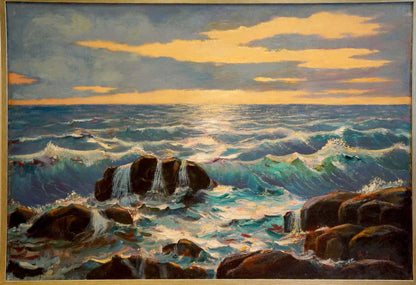 Oil painting Sunset at Sea by Zakharov Fedor Zakharovich