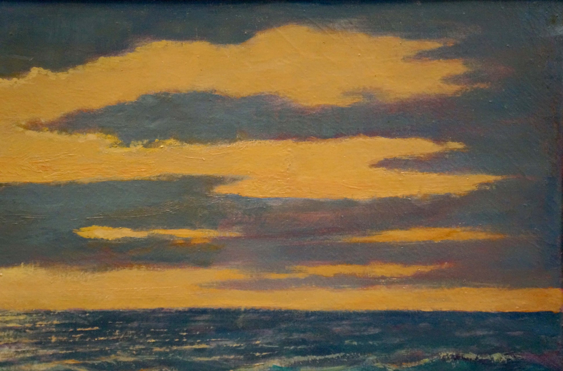 Oil painting of sunset at sea by Zakharov Fedor Zakharovich