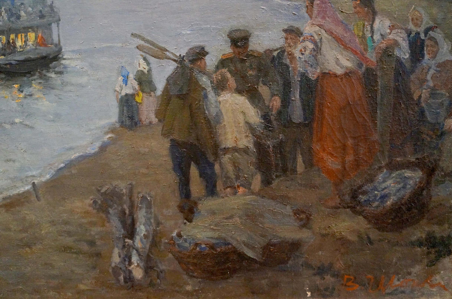 Oil painting Departure by Tsvetkova Valentina Petrovna, rustic seaside scene