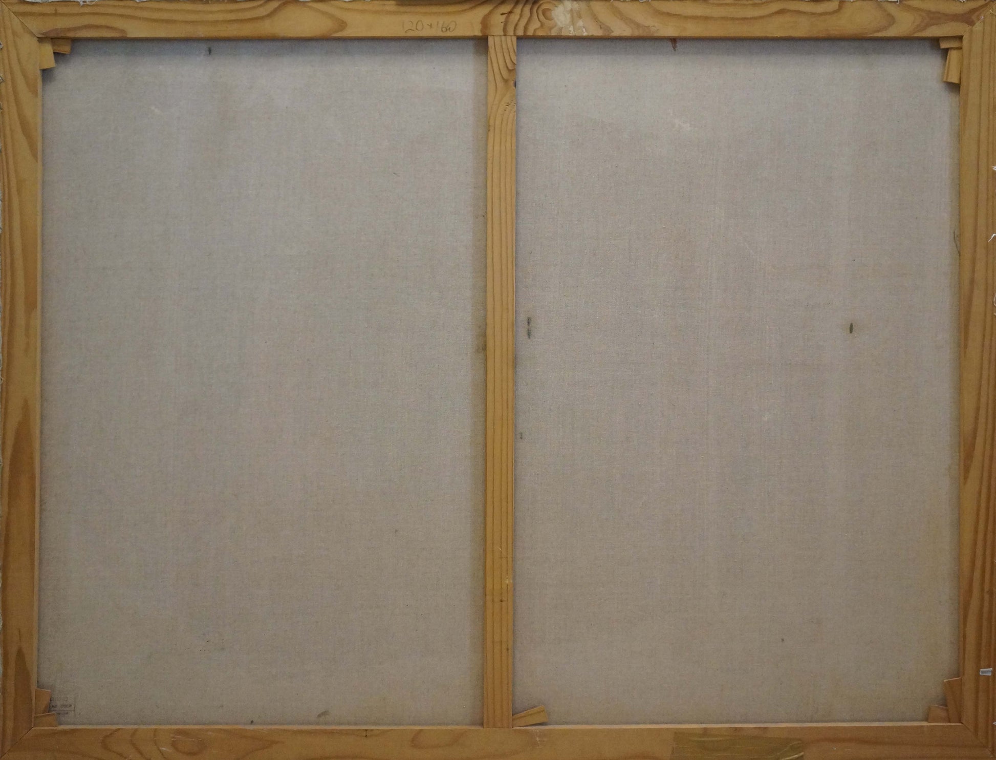 Light wood canvas frame with two vertical panels for Abstract oil painting Dance Gipper Puper
