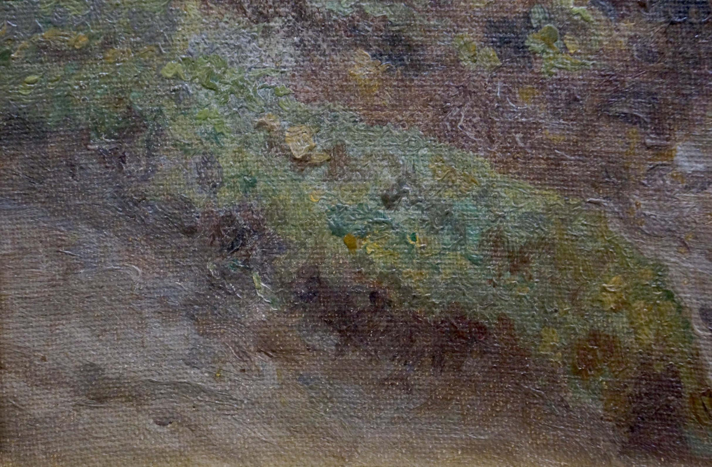 Oil painting of river landscape by Sergei Ivanovich Svetoslavsky
