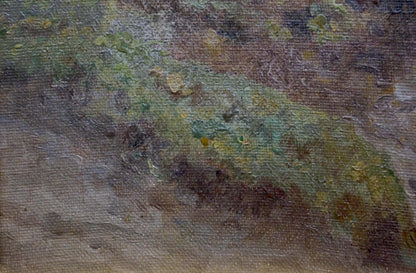 Oil painting of river landscape by Sergei Ivanovich Svetoslavsky