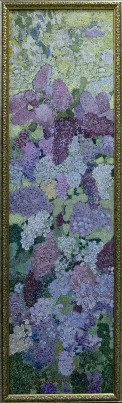 Oil painting Lilac by Zaretsky Victor Ivanovich: impressionistic purple hydrangeas