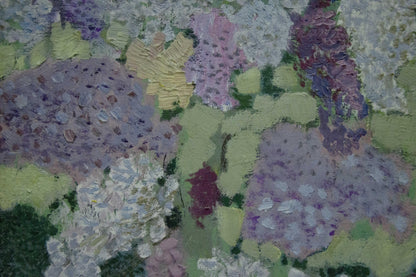 Oil painting Lilac by Zaretsky Victor Ivanovich: textured hydrangeas