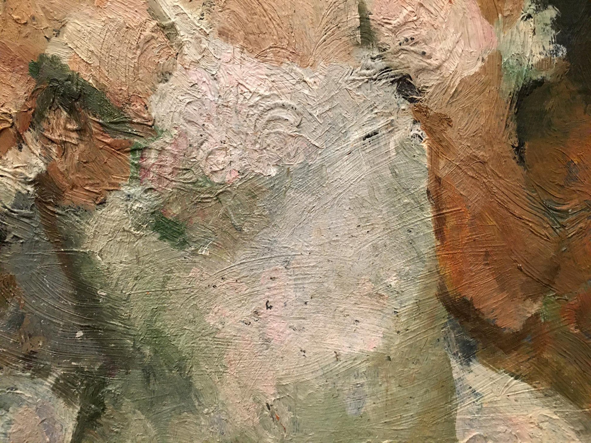 Oil painting portrait of a girl by Gorshkov Nikolay Dorofeevich, textured impasto in earthy tones