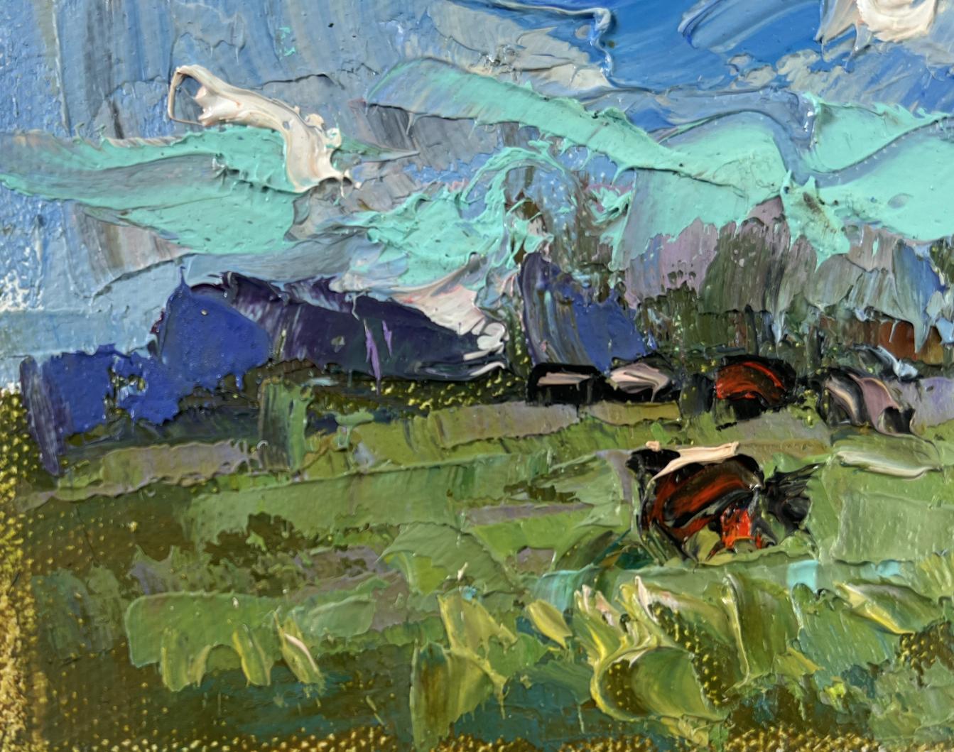 Vibrant impressionist oil painting Cold summer wind by Oksana Ivanyuk