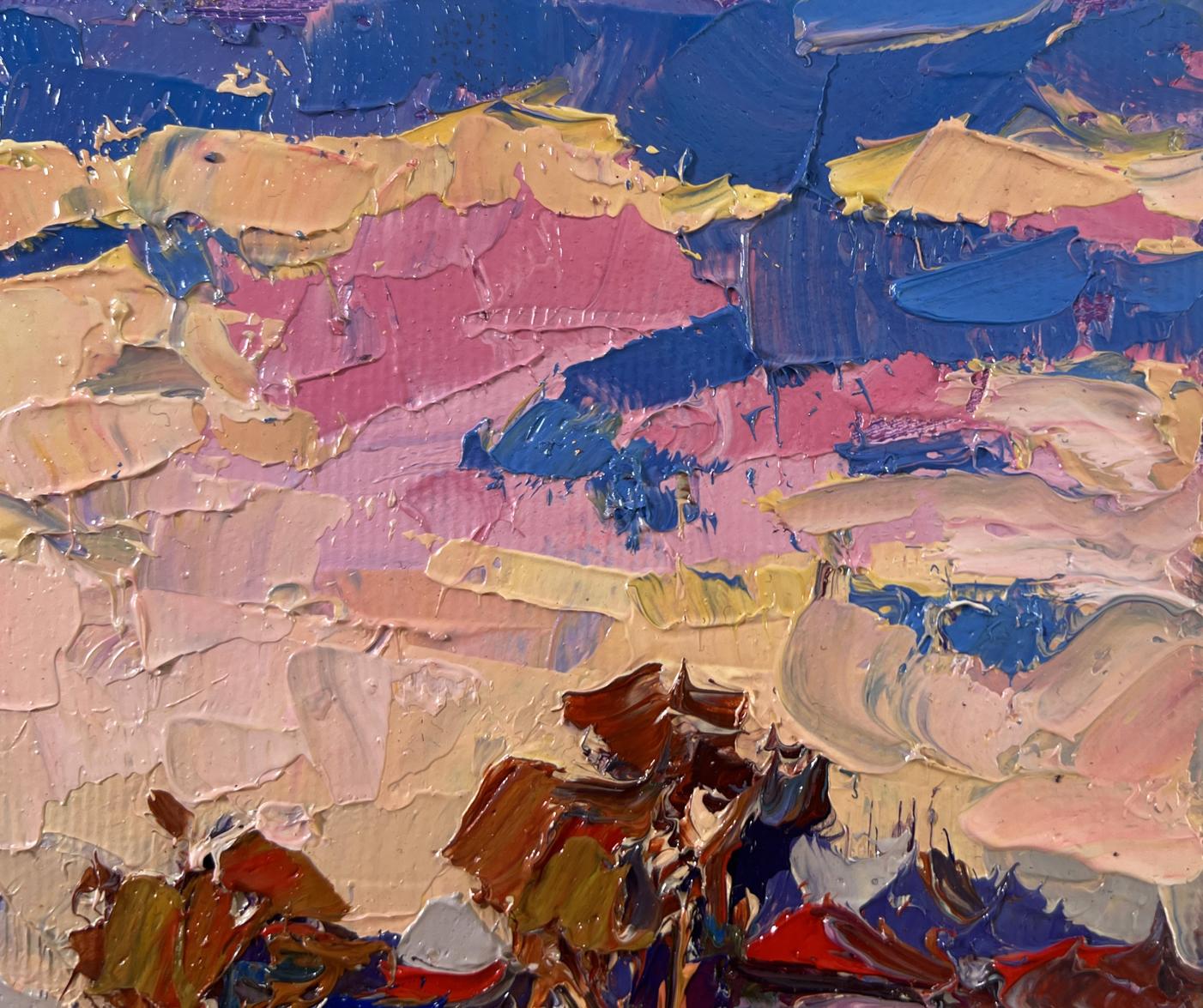 Vibrant Evening Pink Clouds oil painting by Oksana Ivanyuk