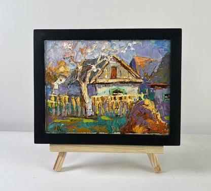 Oil painting Early spring has arrived by Oksana Ivanyuk in black frame