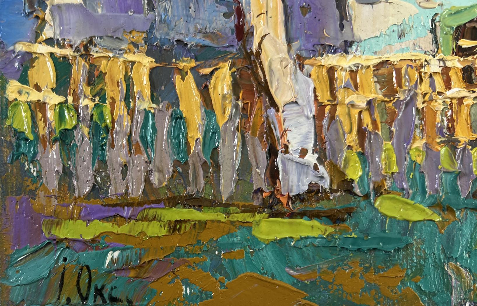 Vibrant impressionist oil painting Early spring has arrived by Oksana Ivanyuk