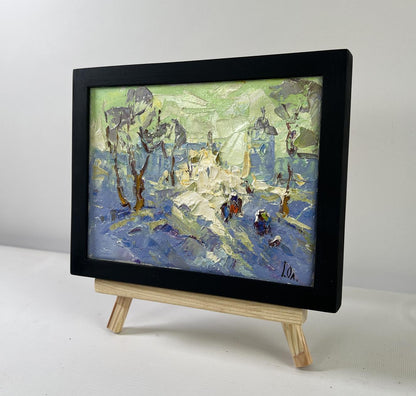 Oleksiy Ivanyuk oil painting There was a lot of snow snowy landscape