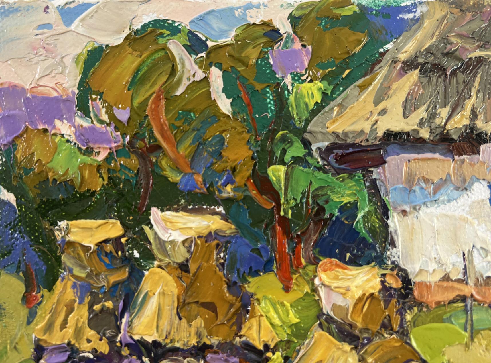 Vibrant impressionist oil painting Quiet summer morning by Oksana Ivanyuk