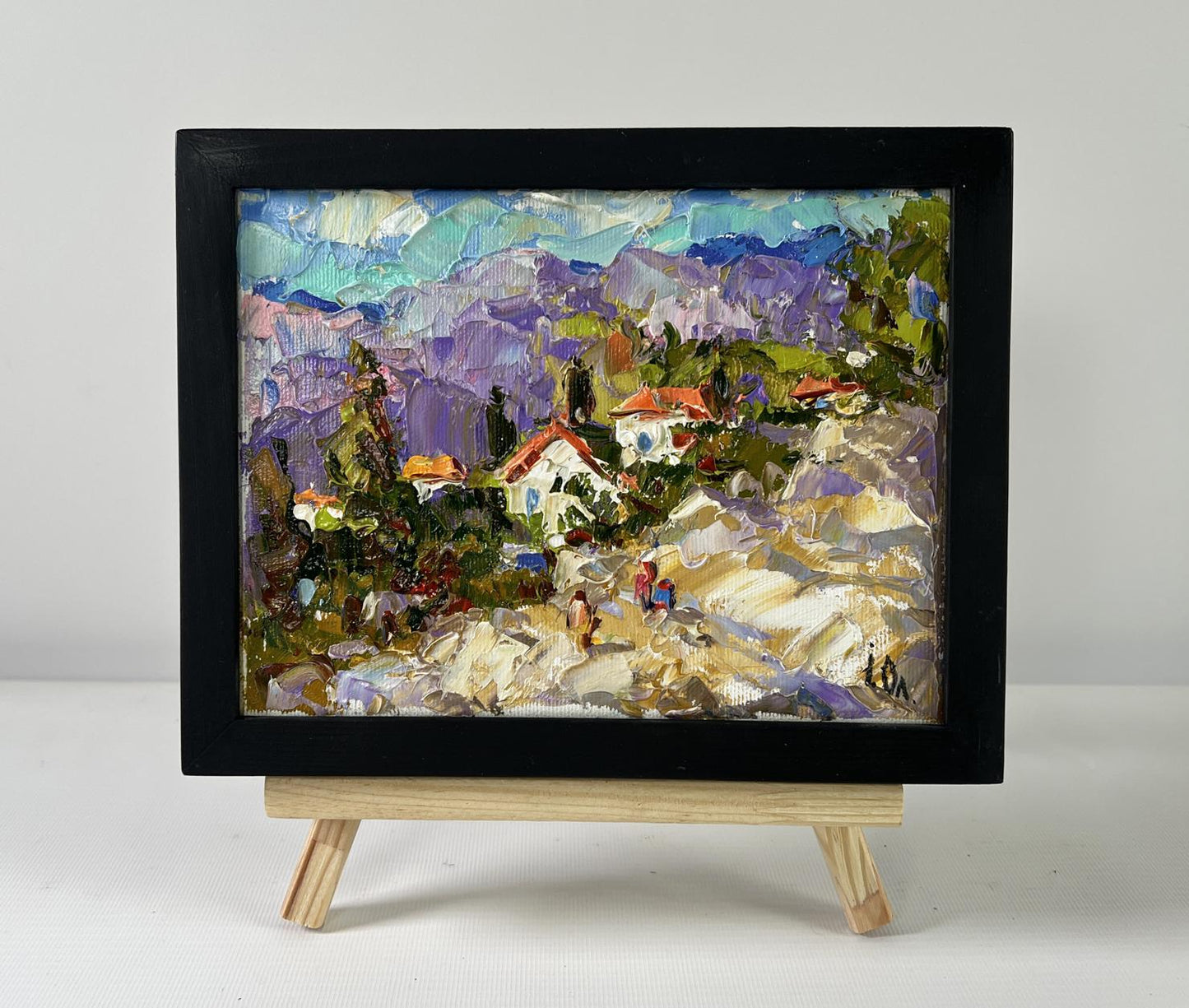 Oil painting Village among the mountains by Oleksiy Ivanyuk
