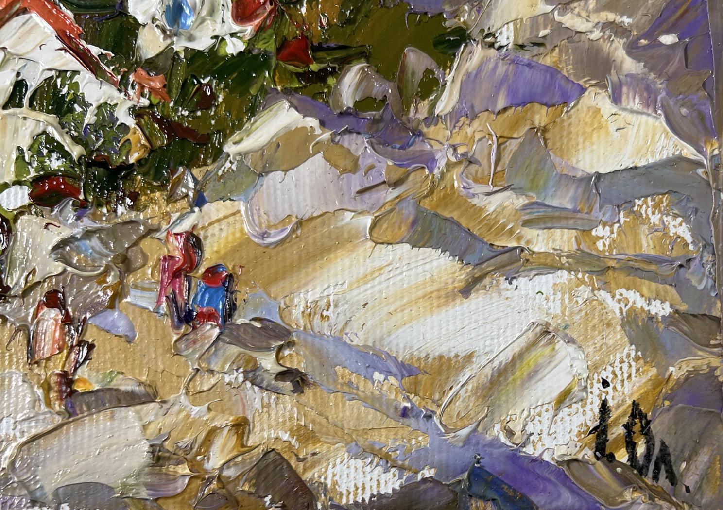 Oil painting Village among the Mountains by Oleksiy Ivanyuk