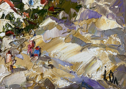 Oil painting Village among the Mountains by Oleksiy Ivanyuk