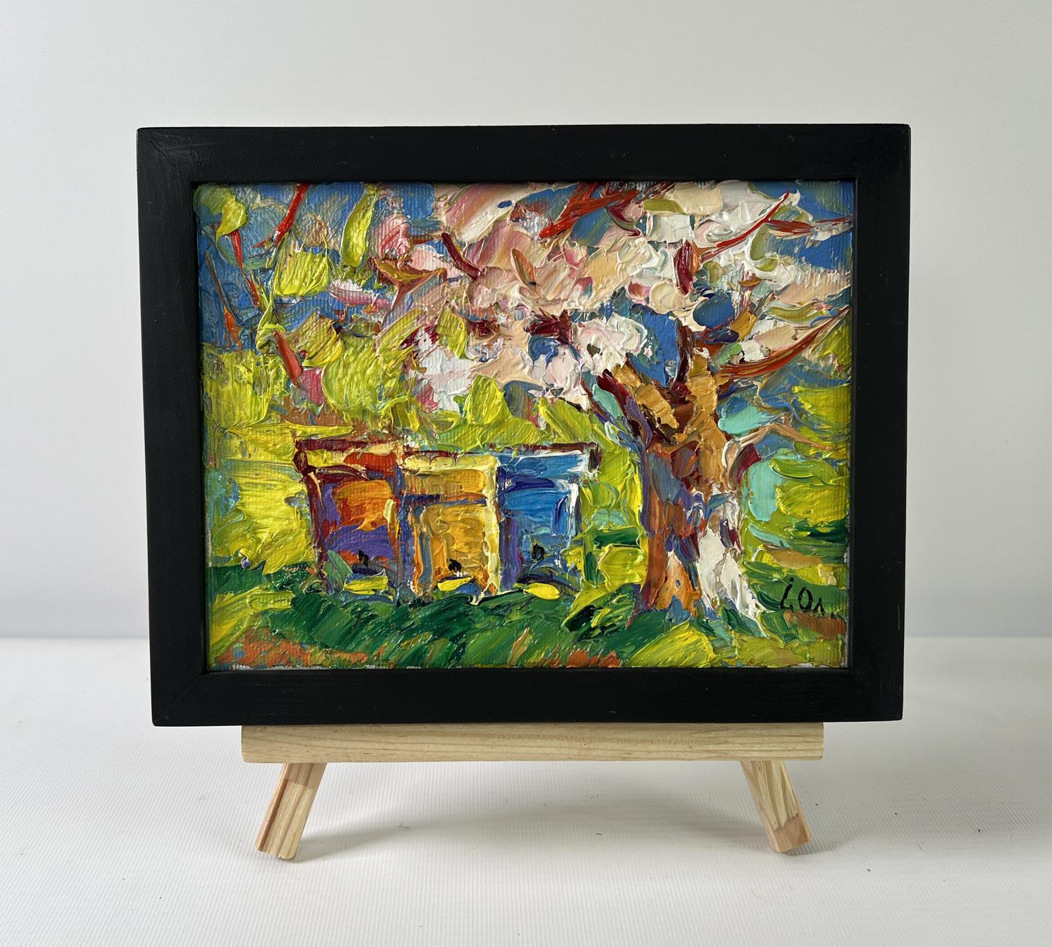 Oil painting Time for Easter by Oleksiy Ivanyuk in black frame