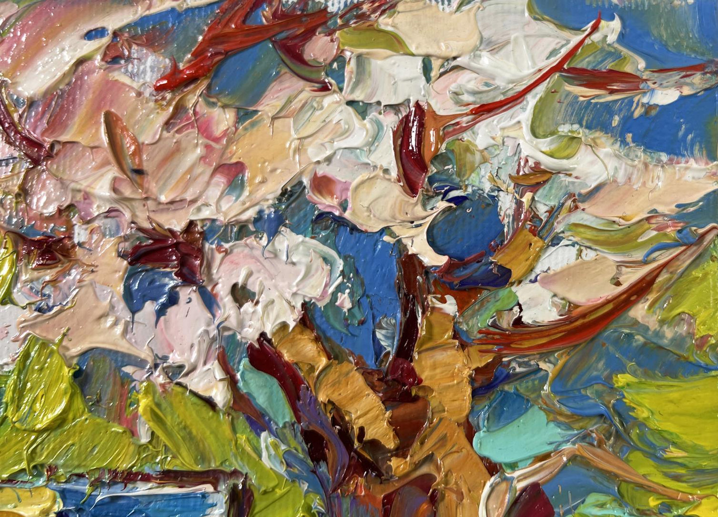 Oil painting Time for Easter by Oleksiy Ivanyuk vibrant abstract art