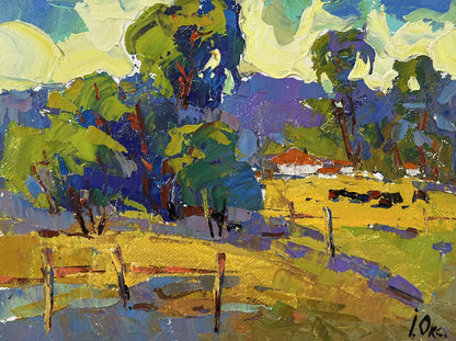 Vibrant impressionist oil painting When it gets dark by Oksana Ivanyuk