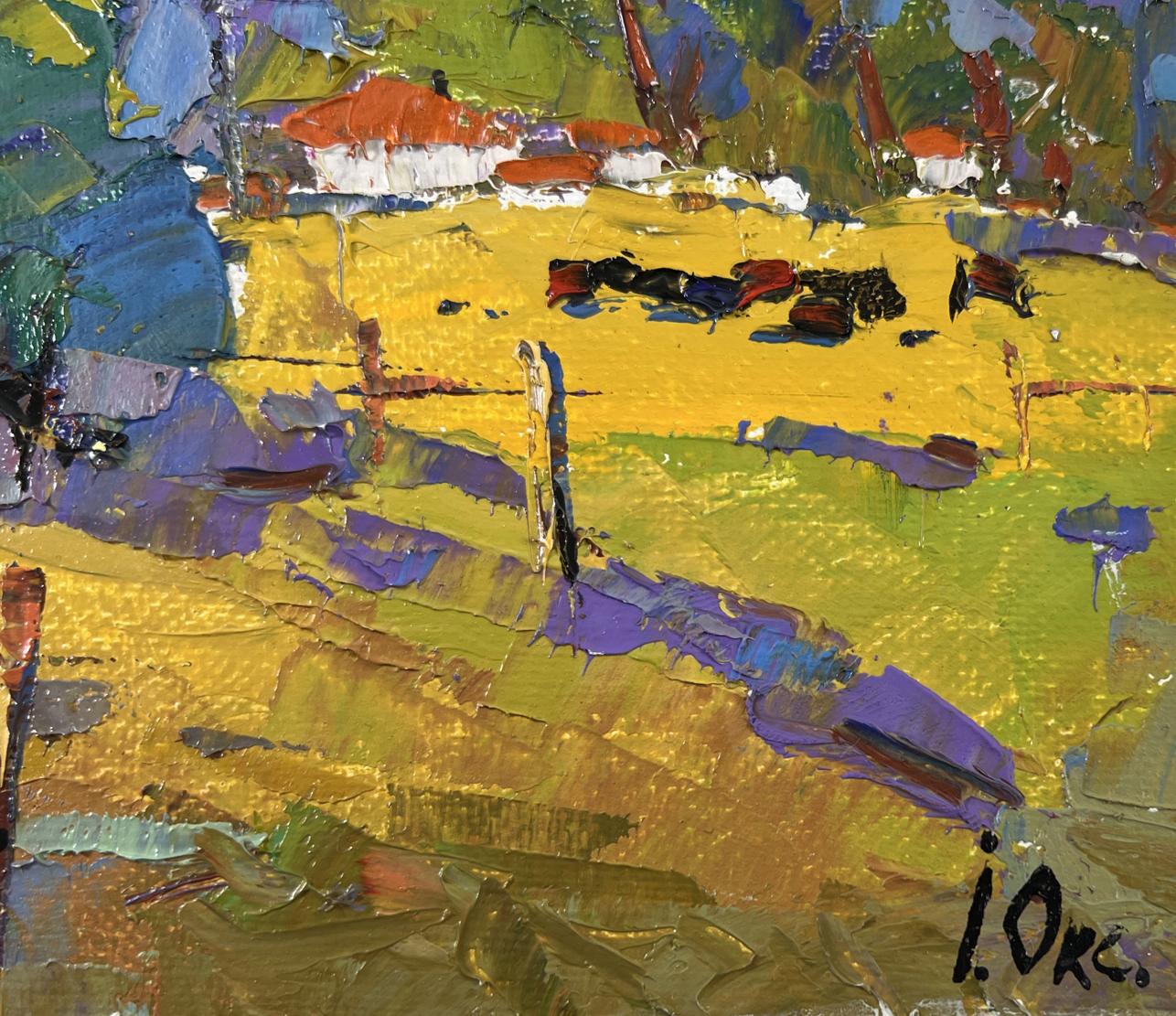 Vibrant impressionist oil painting When it gets dark by Oksana Ivanyuk