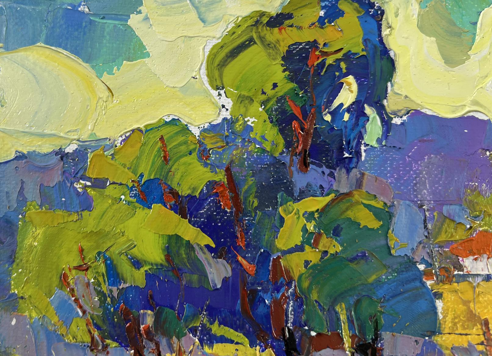 Vibrant When It Gets Dark oil painting by Oksana Ivanyuk with impasto strokes