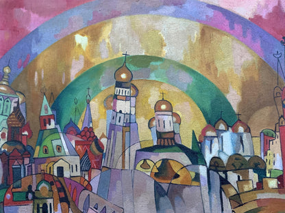 Country Life: an abstract oil painting by V. Konotopsky