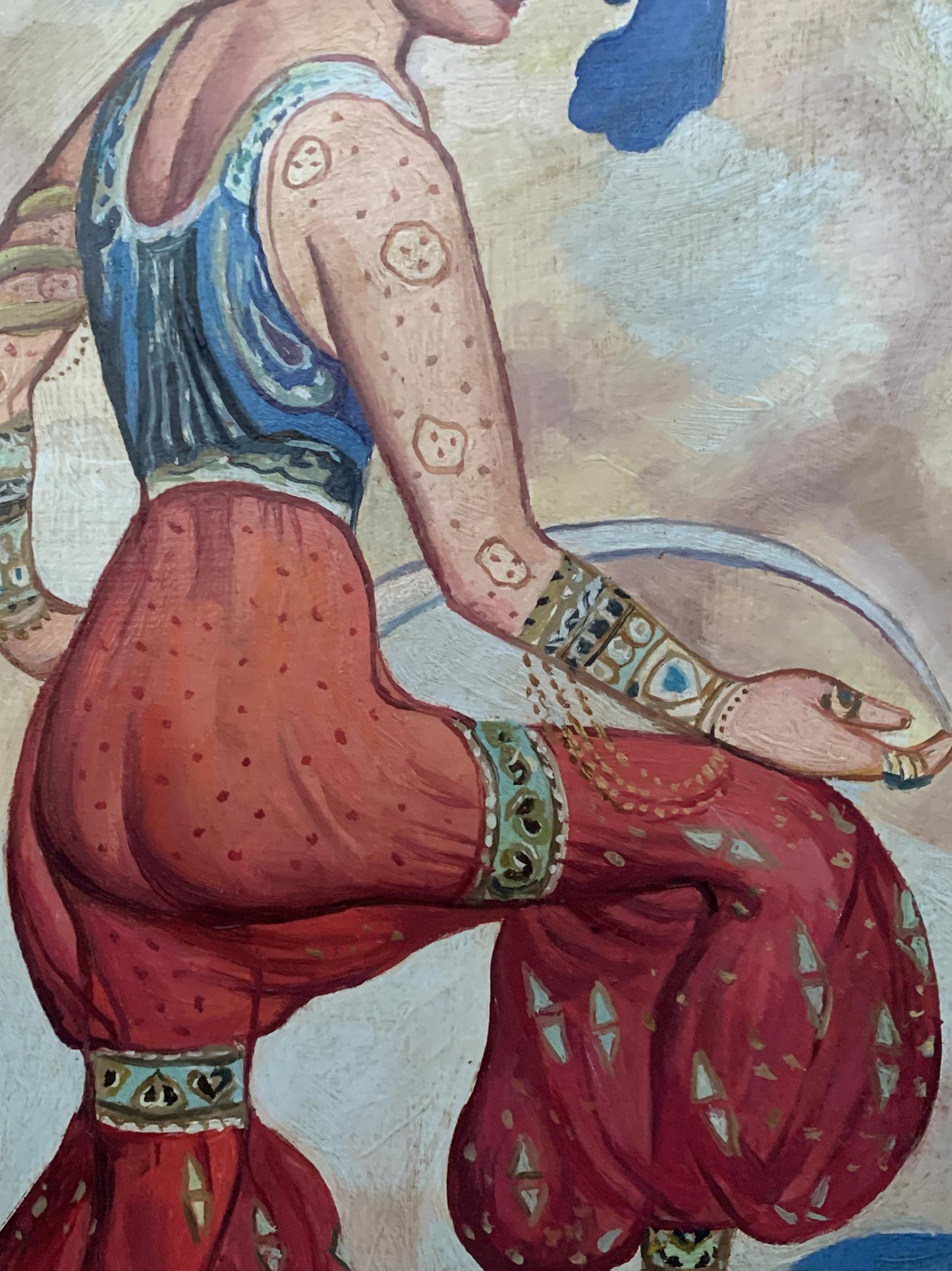 Oil painting Red Sultana by V. Konotopsky based on Lev Bakst