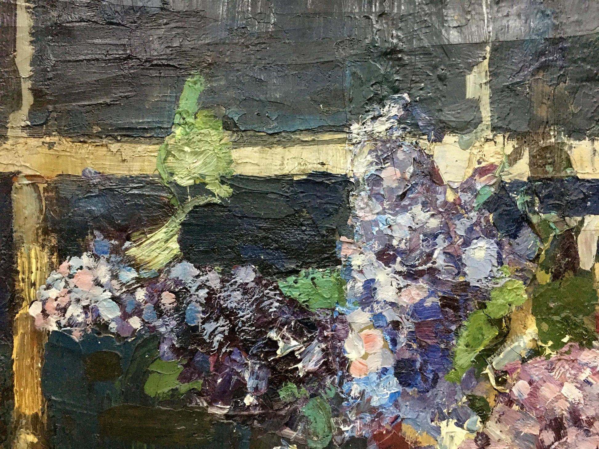 Oil painting Lilac by Zakharov Fedor Zakharovich with vibrant hydrangeas