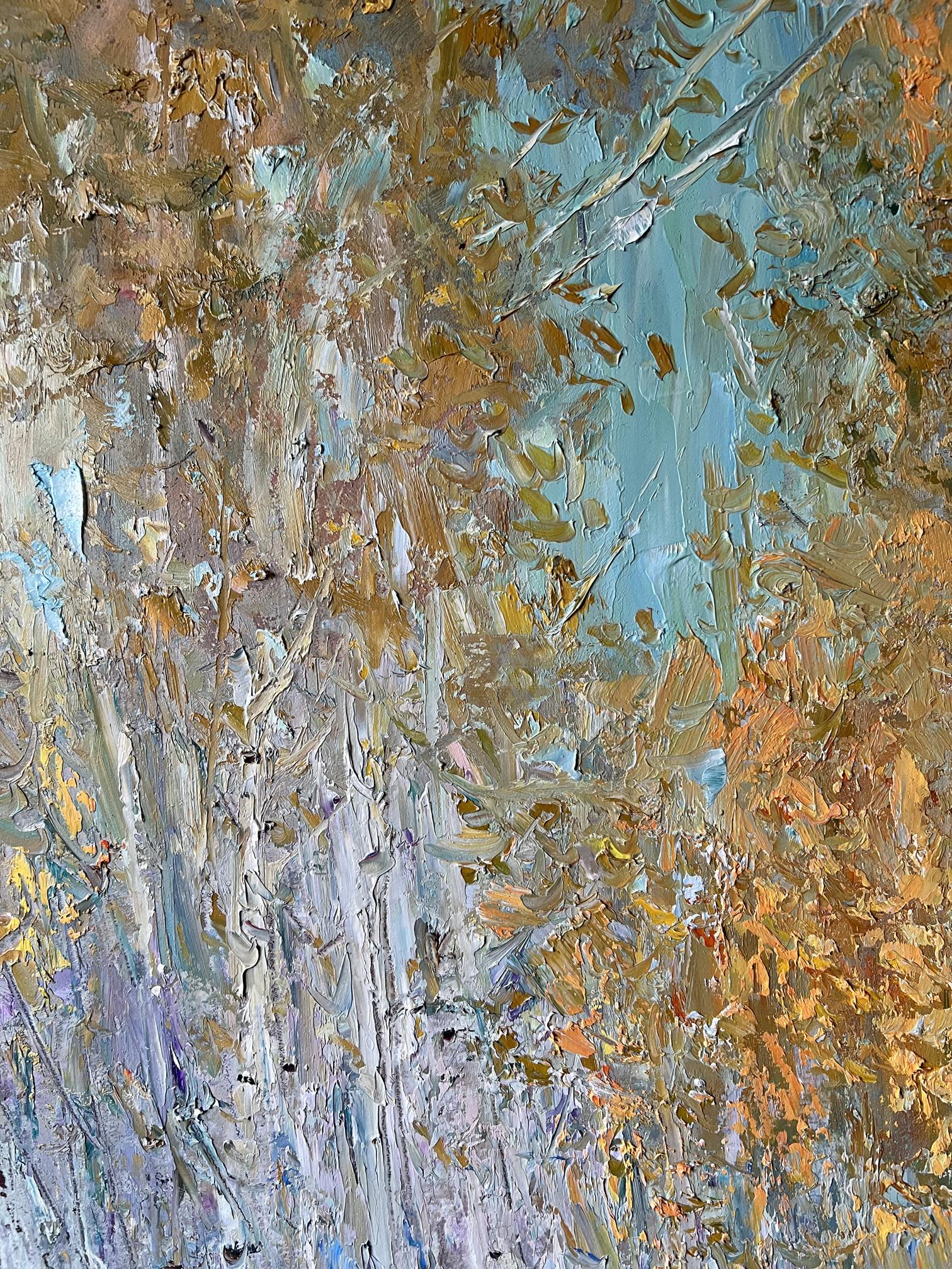 Oil painting Autumn grove