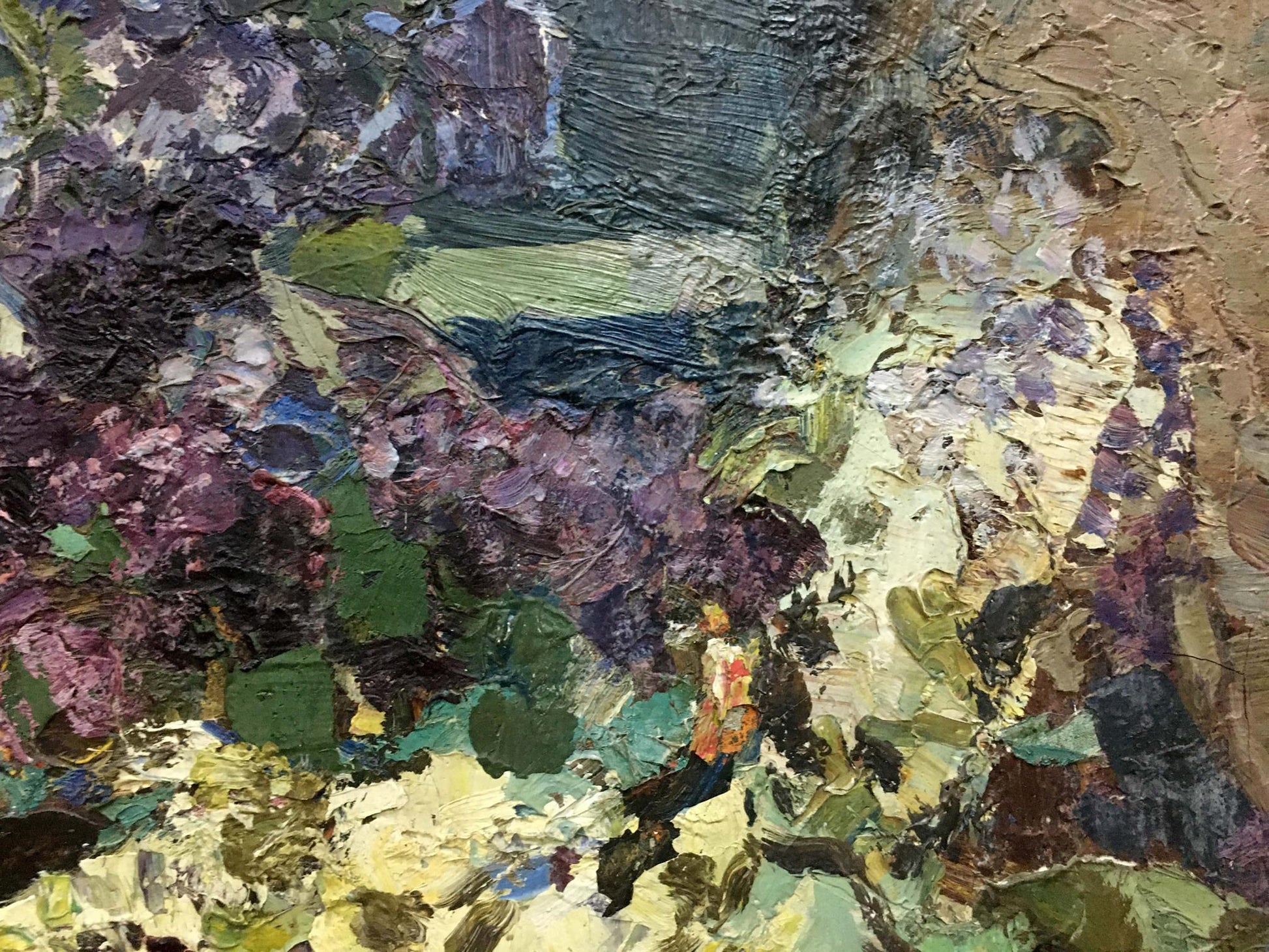 Oil painting Lilac by Zakharov Fedor Zakharovich with vibrant impasto strokes