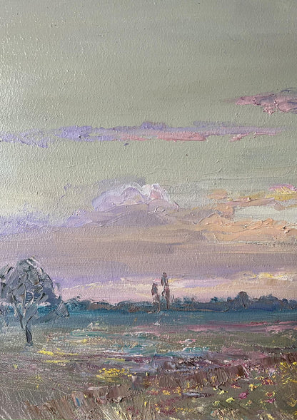 Oil painting Spaces of fields 