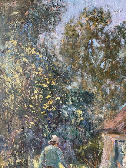 Oil painting yard 