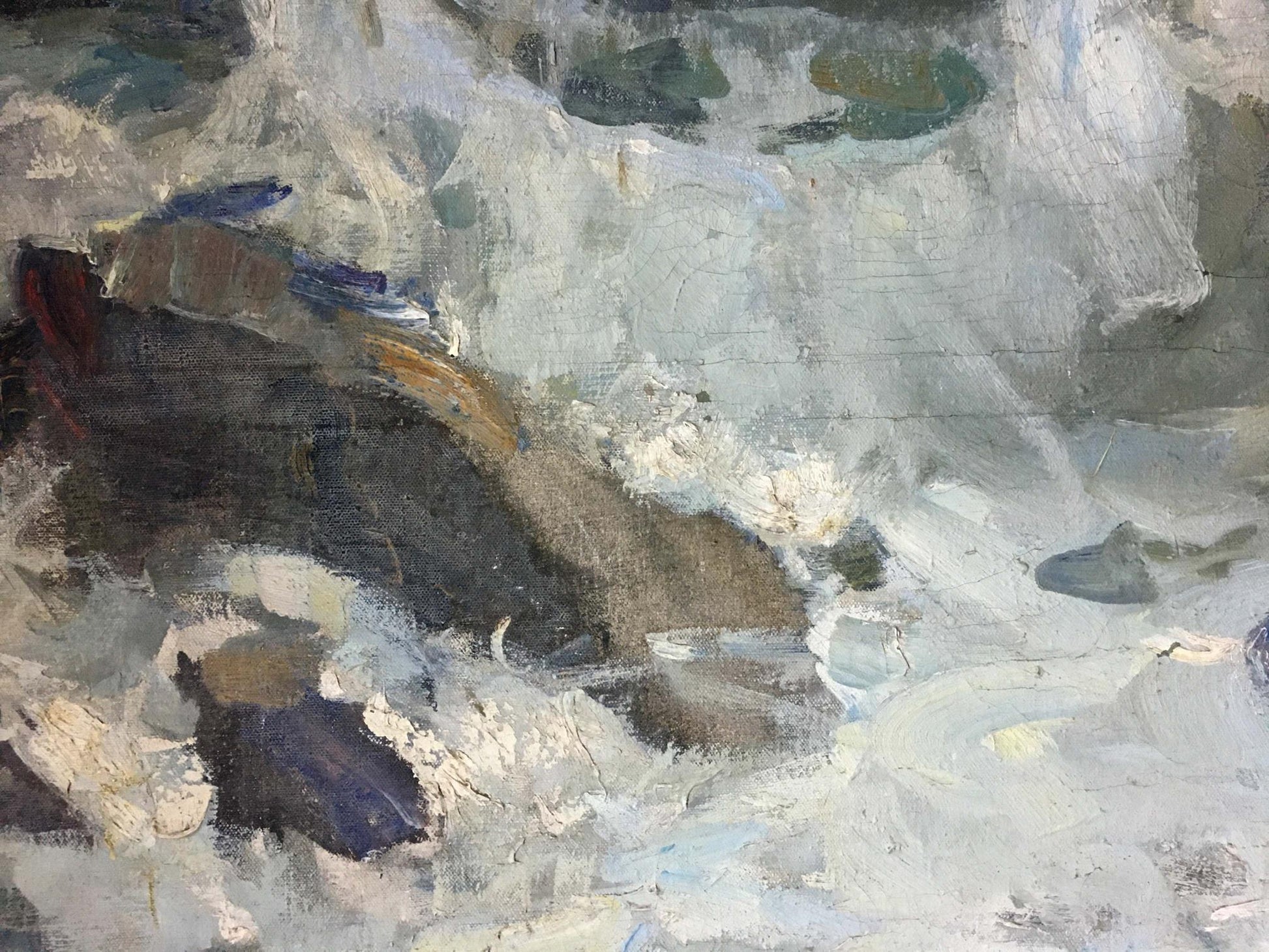 Abstract oil painting Sea Breeze by Zakharov Fedor Zakharovich in muted grays