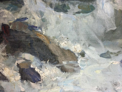 Abstract oil painting Sea Breeze by Zakharov Fedor Zakharovich in muted grays