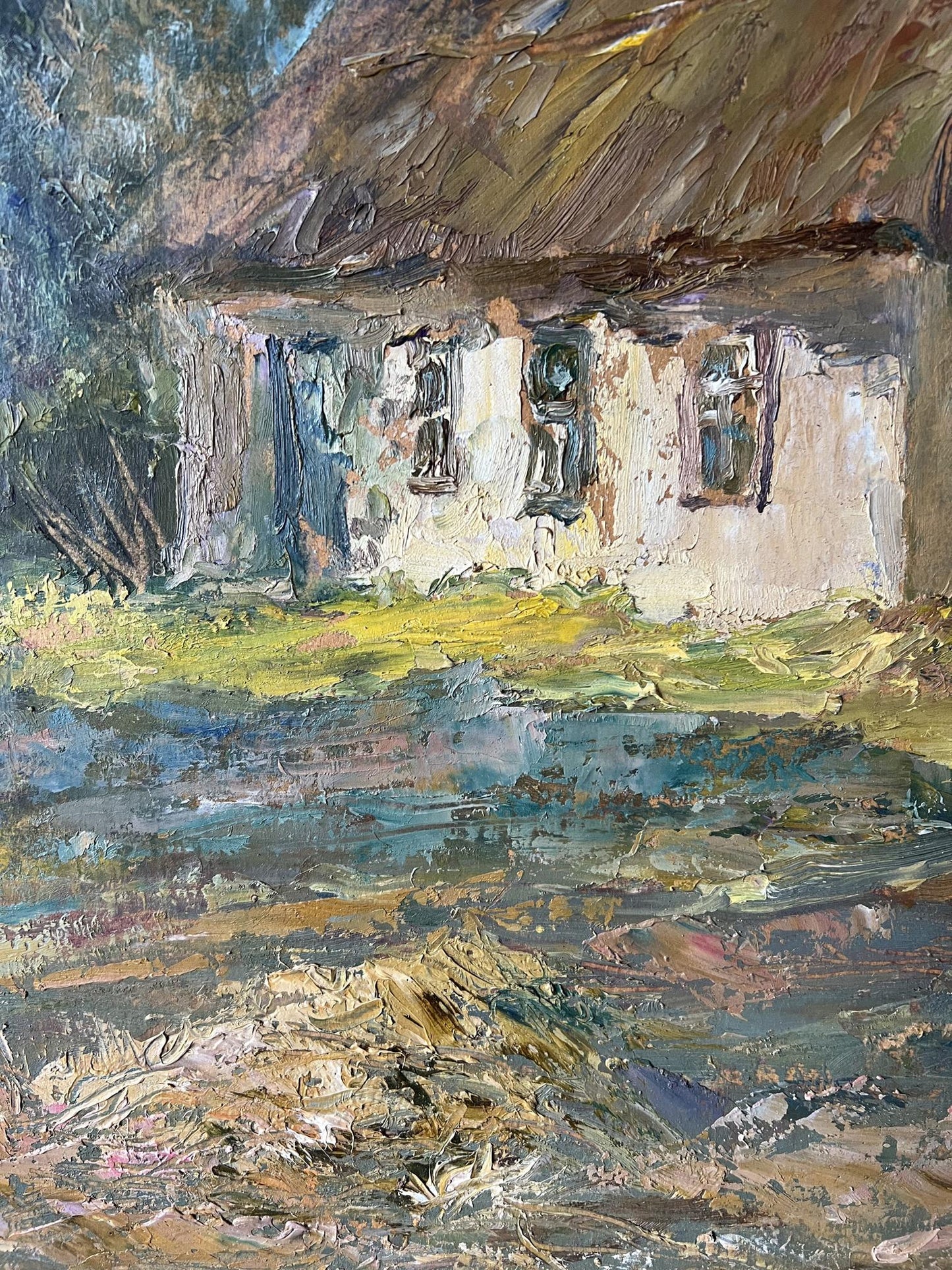Oil PaintingVillage  Nature Landscape 