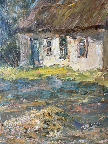 Oil PaintingVillage  Nature Landscape 