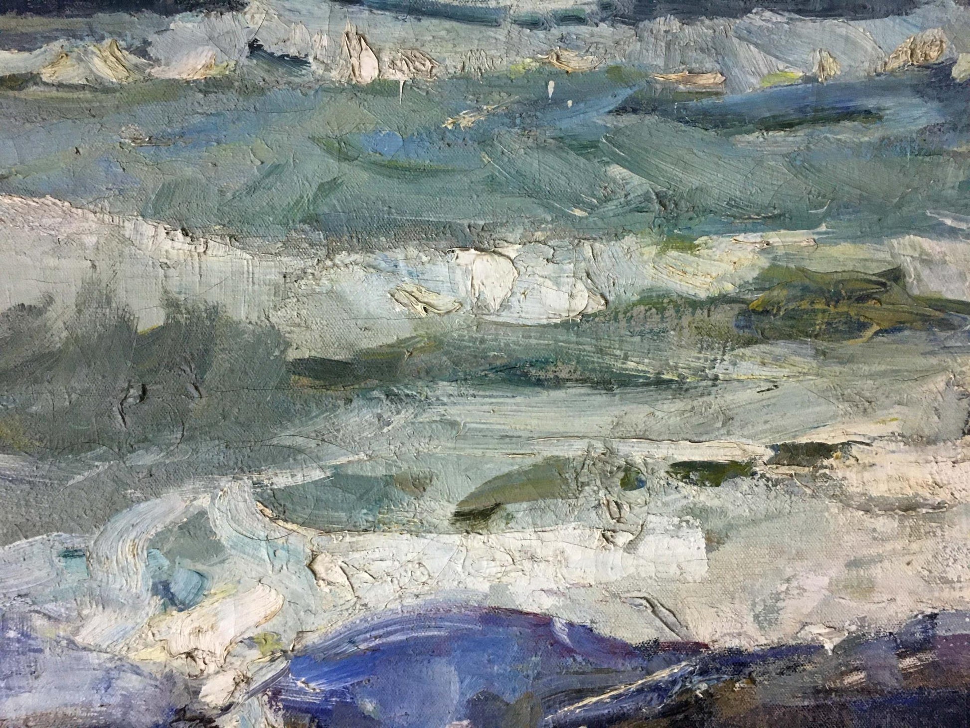 Textured impressionist oil painting Sea Breeze by Zakharov Fedor Zakharovich