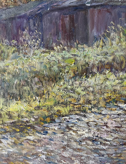 Oil Painting Village Nature Landscape 