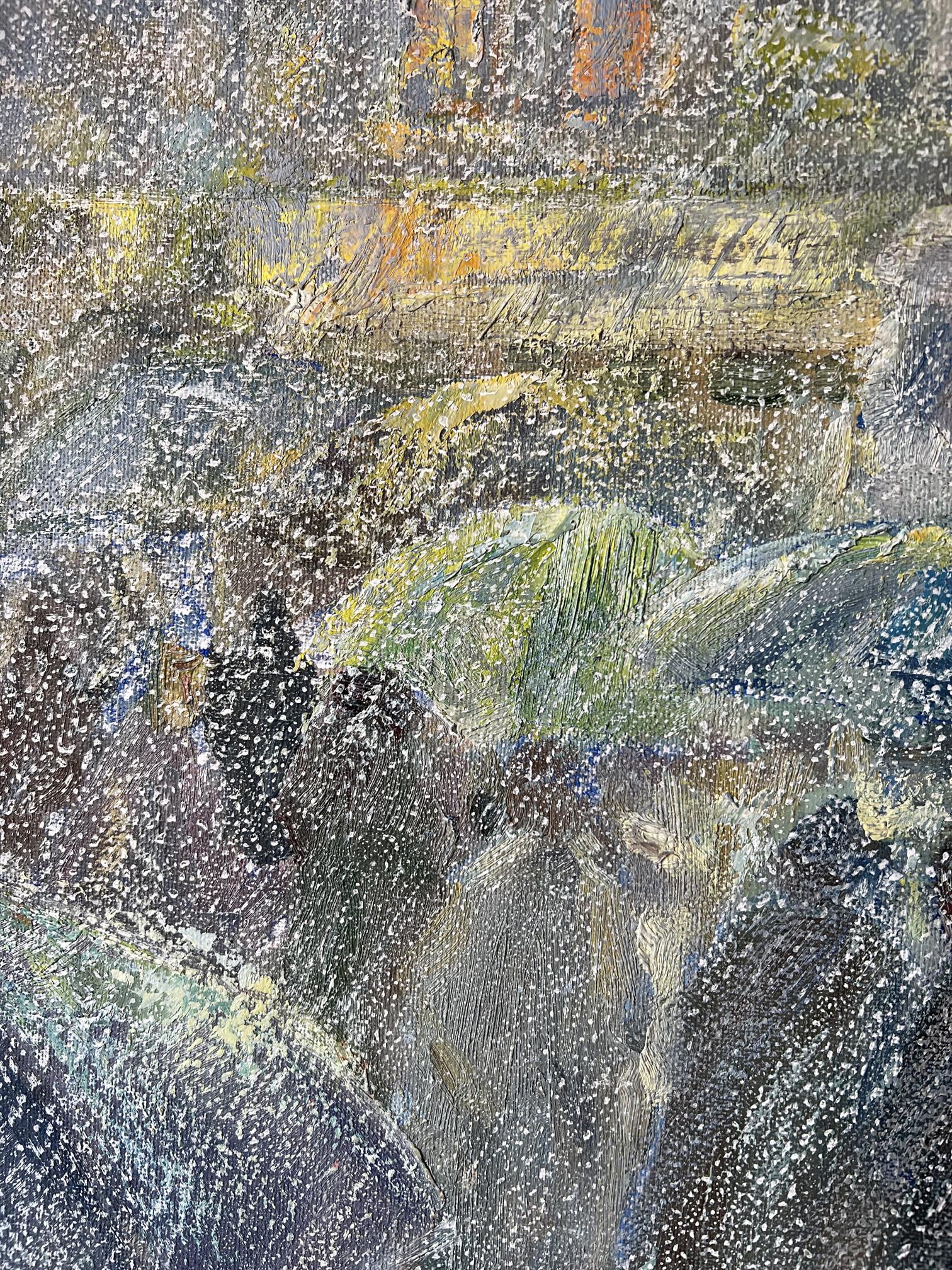 Oil painting rain 